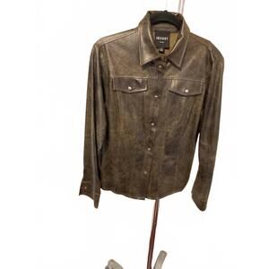 NEW INSIGHT women's vegan shirt jacket in dark brown